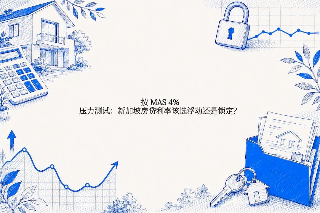 按 MAS 4% 压力测试:新加坡房贷利率该选浮动还是锁定?