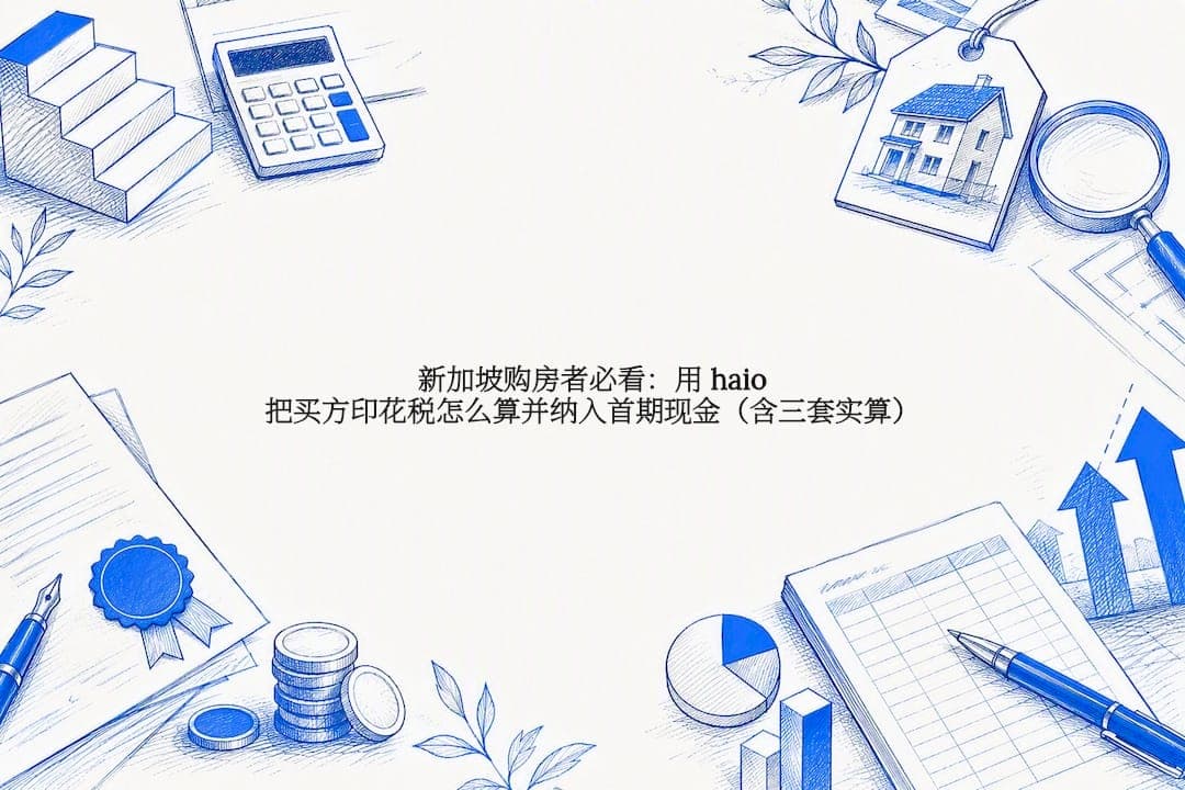 新加坡购房者必看:用 haio 把买方印花税怎么算并纳入首期现金(含三套实算)