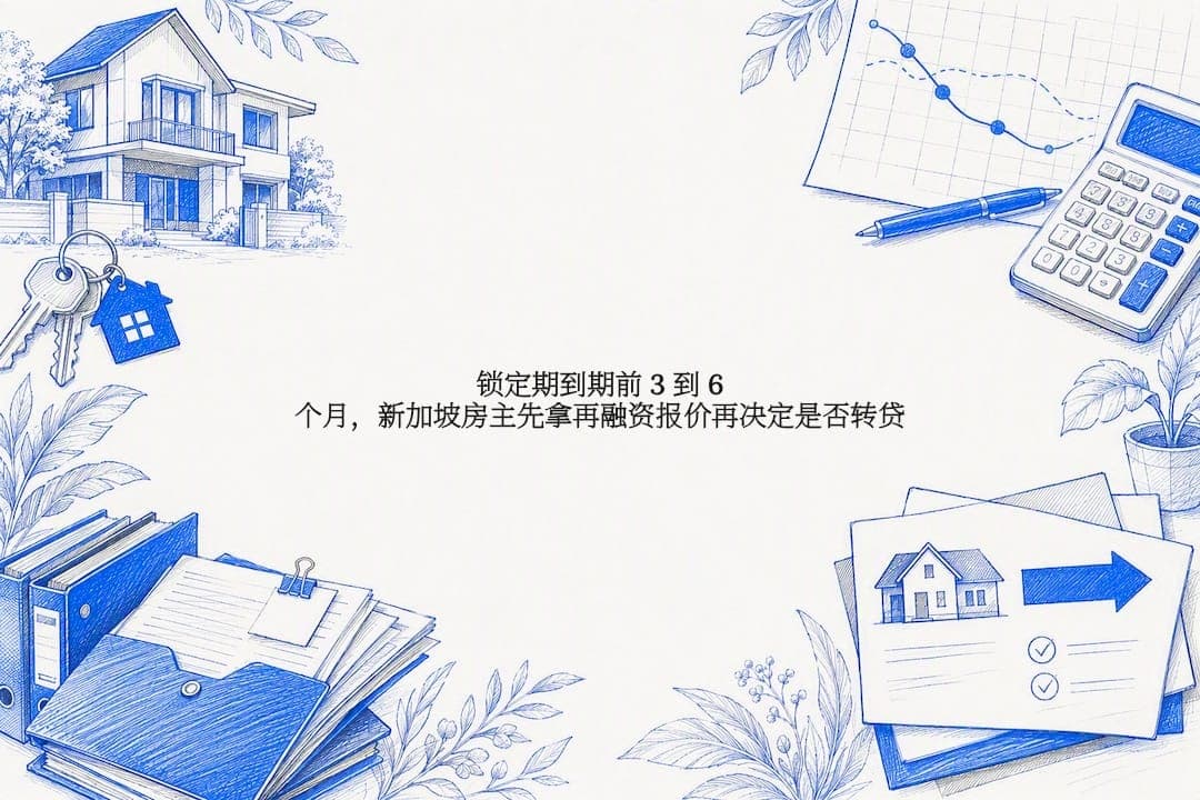 锁定期到期前 3 到 6 个月,新加坡房主先拿再融资报价再决定是否转贷