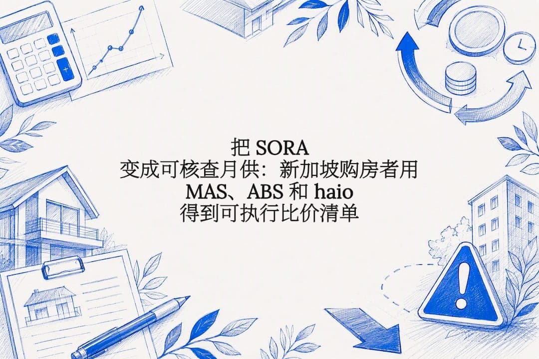 把 SORA 变成可核查月供:新加坡购房者用 MAS、ABS 和 haio 得到可执行比价清单