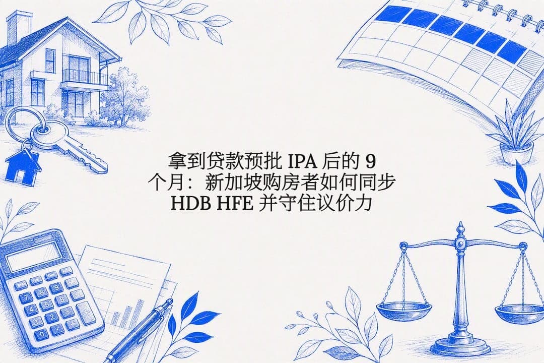 拿到贷款预批 IPA 后的 9 个月:新加坡购房者如何同步 HDB HFE 并守住议价力