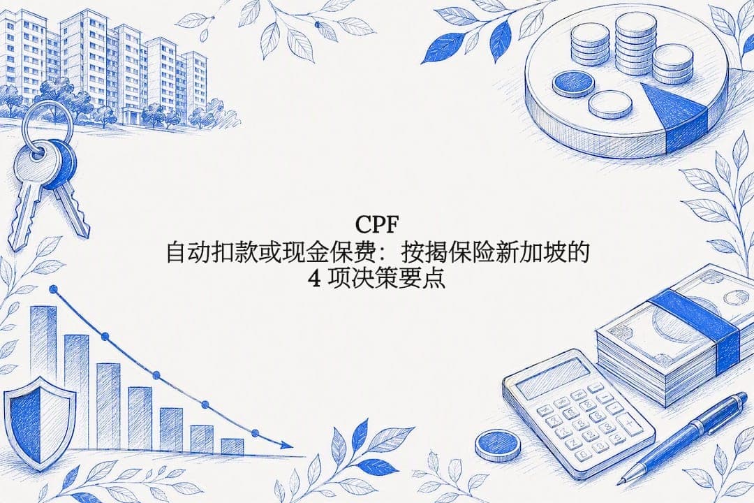 CPF 自动扣款或现金保费:按揭保险新加坡的 4 项决策要点