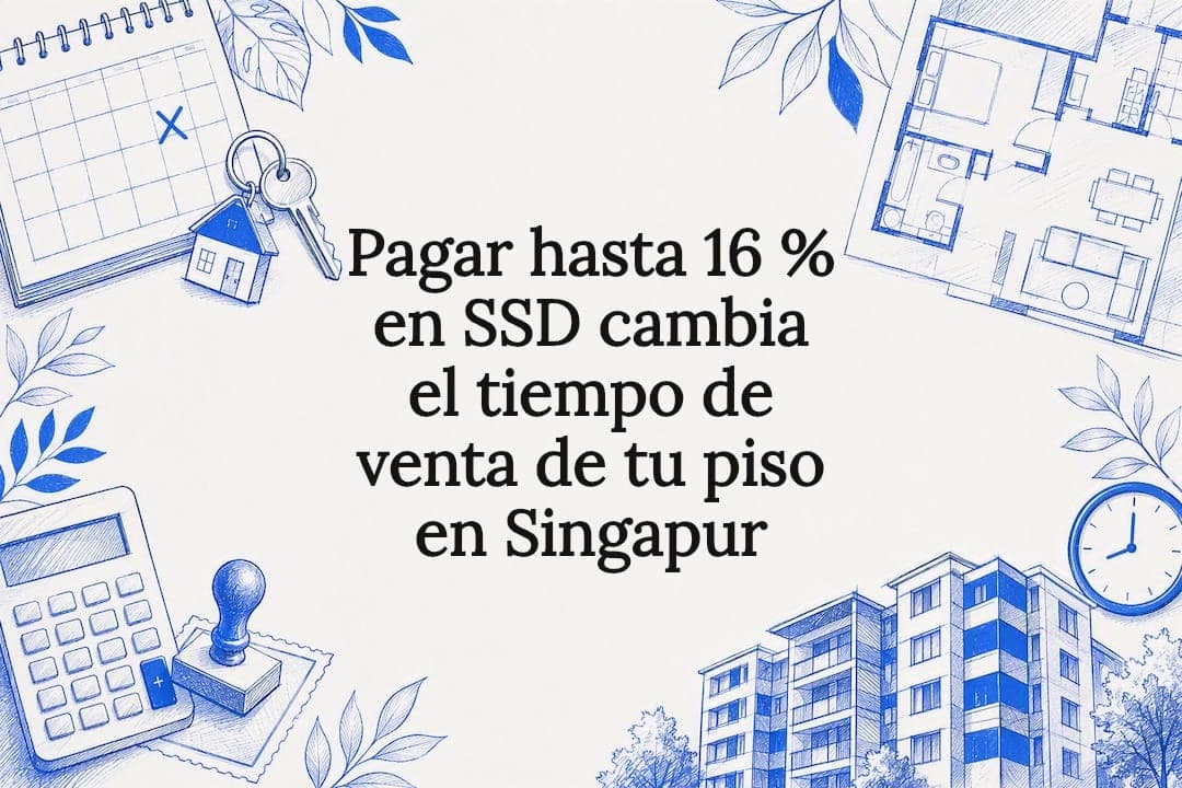 Pagar hasta 16 % en SSD cambia el tiempo de venta de tu piso en Singapur