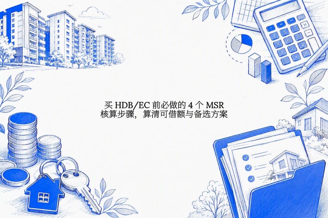 买 HDB/EC 前必做的 4 个 MSR 核算步骤,算清可借额与备选方案