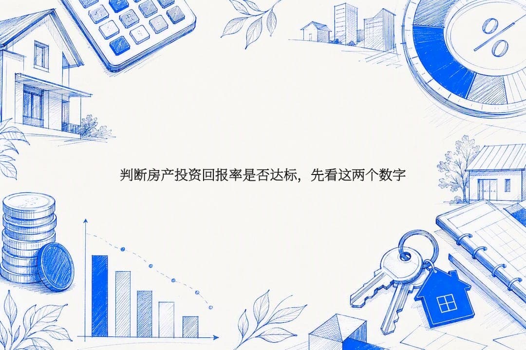 判断房产投资回报率是否达标,先看这两个数字